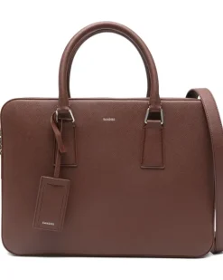 Laptoptasche mit Henkel - Braun