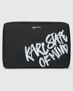 Laptoptasche Mit Karl-zitat, Herren, Schwarz, Größe