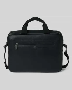 Laptoptasche mit Label-Applikation Modell 'LEWIS_DOC CASE Black