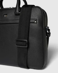 Laptoptasche mit Label-Detail Modell 'Ray Black