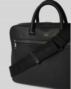 Laptoptasche mit Label-Detail Modell 'Ray Black