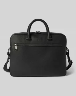 Laptoptasche mit Label-Detail Modell 'Ray Black