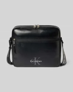 Laptoptasche mit Label-Schriftzug Modell 'BOLD LOGO WEBBING LAPTOP Black