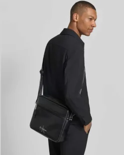 Laptoptasche mit Label-Schriftzug Modell 'BOLD LOGO WEBBING LAPTOP Black