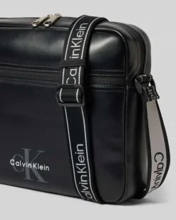 Laptoptasche mit Label-Schriftzug Modell 'BOLD LOGO WEBBING LAPTOP Black