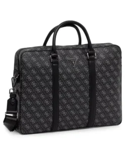 Laptoptasche mit Logo-Muster - Schwarz