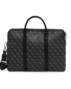 Laptoptasche mit Logo-Muster - Schwarz