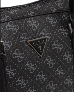 Laptoptasche mit Logo-Muster - Schwarz