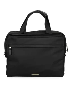 Laptoptasche mit Logo-Schild - Schwarz