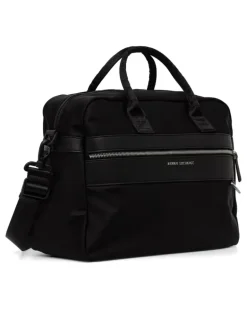 Laptoptasche mit Logo-Schild - Schwarz
