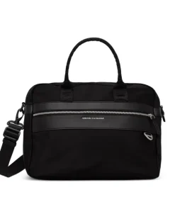 Laptoptasche mit Logo-Schild - Schwarz