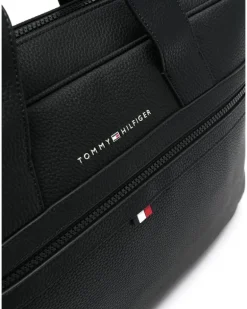 Laptoptasche mit Logo-Schild - Schwarz