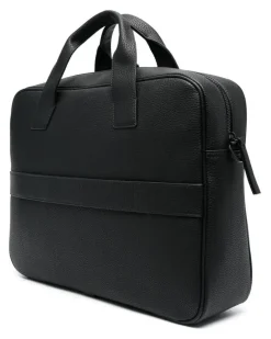 Laptoptasche mit Logo-Schild - Schwarz