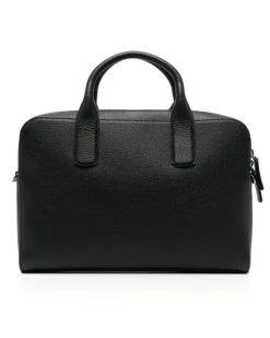 Laptoptasche mit Logo-Stempel - Schwarz