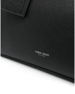 Laptoptasche mit Logo-Stempel - Schwarz