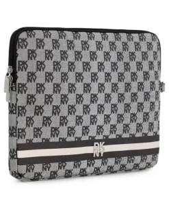 Laptoptasche mit Monogramm-Print - Grau