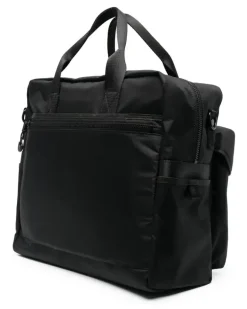 Laptoptasche mit Patches - Schwarz