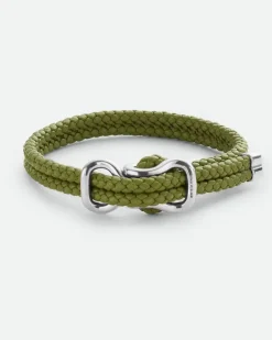 Leather Armband-Grün - Herren