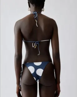Le Bas De Plage Triangle - Prints Dots Marineblau Heart