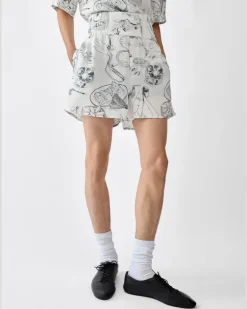 Le Boxer - Print Table Weiß / Schwarz
