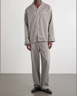 Ledbury 96 Printed Cotton-Poplin Pyjama Set Brown