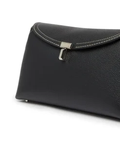 Leder Clutch-Tasche T-Lock Black