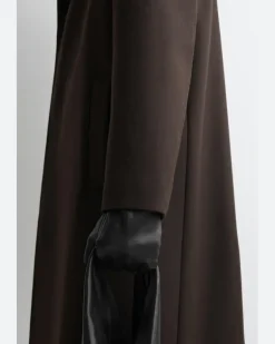Lederhandschuhe Mit Kaschmirfutter Und Steppnähten Schwarz