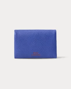 Lederkartenetui Polo Play mit Druckknopf Purple