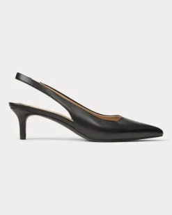 Lederpumps Lolah II mit Fersenriemchen Black