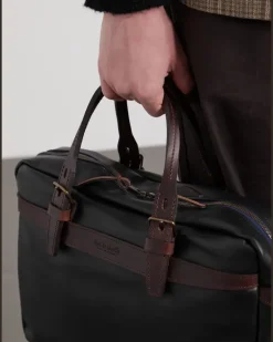Ledger Full-Grain Leather Briefcase Black