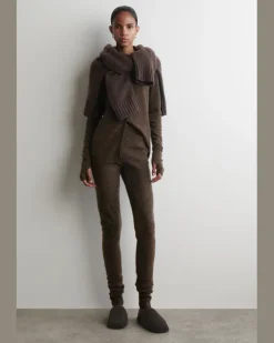 Leggings Aus Alpaka-Merinowoll-Mix Braun