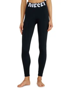 Leggings aus Mikrofaser mit Cut-off-Logo - Hosen - Damen - Schwarz