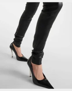 Leggings Carolyn aus Leder Schwarz