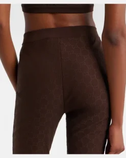 Leggings GG aus Jacquard Braun