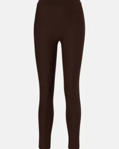 Leggings GG aus Jacquard Braun