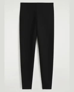Leggings Mit Reissverschluss Am Bein Schwarz