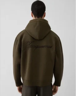 Le Gilet Capuche Piqué - Multi Khaki