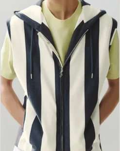 Le Gilet Marinière - Jacquard Big Stripes Marineblau