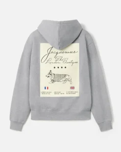 Le Hoodie London Corgi - Corgi Grau