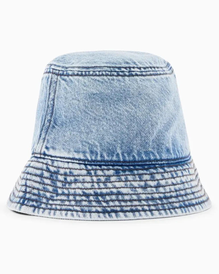 Leichter Denim-Bucket-Hat Blau