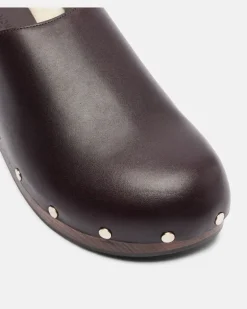 Le Monde Béryl Verzierte Clogs Agnes aus Leder Schwarz