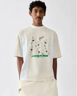 Le T-shirt Supporter - Beige / Weiß