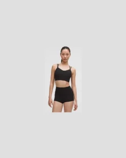 Like a Cloud Gerippter Longline-BH leichter Halt B/C Cups für Frauen – Größe in Black