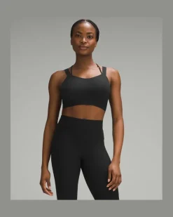 Like a Cloud Gerippter Longline-BH Leichter Halt für D/DD-Cups für Frauen – Größe in Black