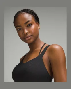 Like a Cloud Gerippter Longline-BH Leichter Halt für D/DD-Cups für Frauen – Größe in Black