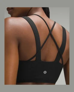 Like a Cloud Gerippter Longline-BH Leichter Halt für D/DD-Cups für Frauen – Größe in Black