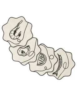 Line Drawing Untersetzer (4er-Set) - Nude