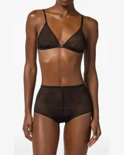 Lingerie aus Jacquard - Schwarz