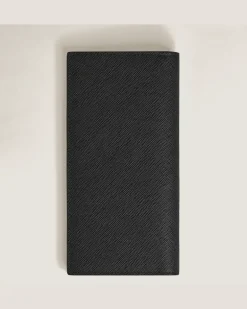 Längliche Brieftasche 6 cc aus Sartorial Leder - Schwarz - Leder - MB223019 - Brieftaschen
