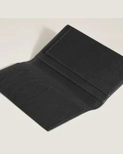 Längliche Brieftasche 6 cc aus Sartorial Leder - Schwarz - Leder - MB223019 - Brieftaschen